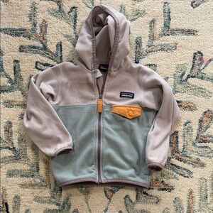 Patagonia Kids' Fleece Jacket in Gray and Green